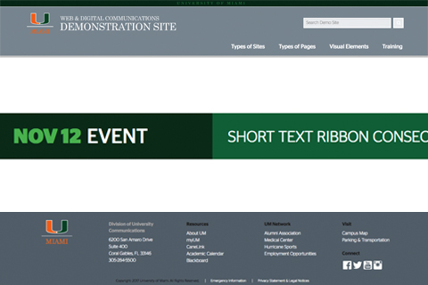 Short Text Ribbon Visual Element Screenshot