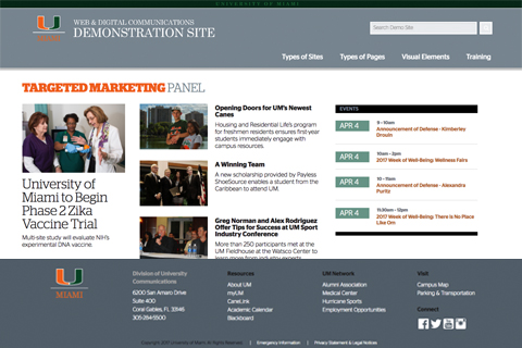 Targeted Marketing Panel Visual Element Screenshot